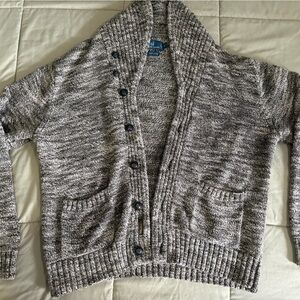Ralph Lauren Black and Gray Knit Cardigan
